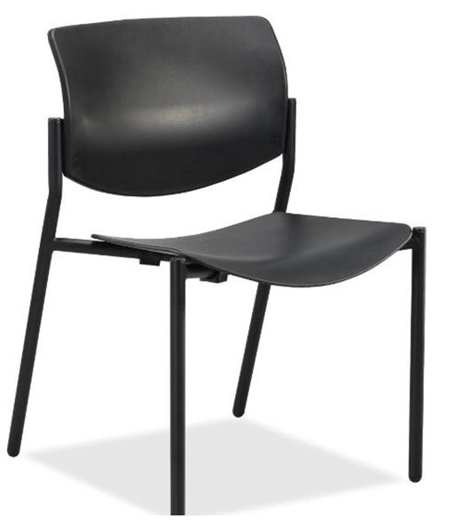 Lorell Stack Chairs With Molded Plastic Seat & Back